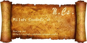 Mileh Csobád névjegykártya